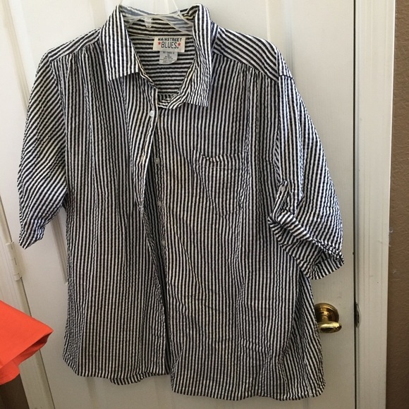FINAL MARKDOWN Ladies Main Street blue blouse 1x - Picture 1 of 4